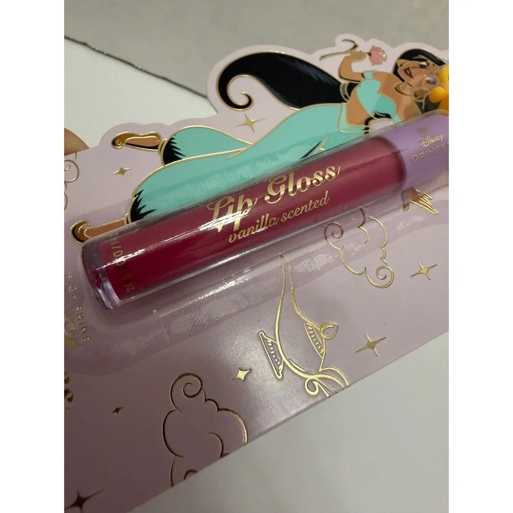 Disney Princess Jasmine Lip Gloss Vanilla Scented Genie Lamp Cap Pink High Shine
